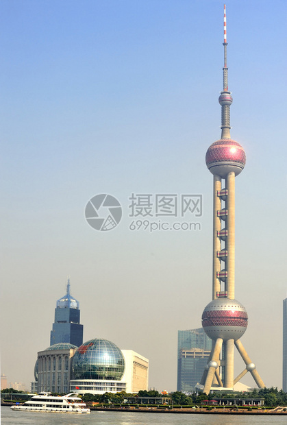 上海东方珍珠塔和浦东金融图片