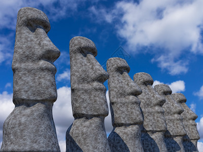 复活节岛雕像图片