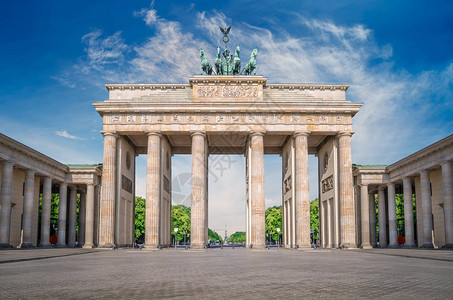 柏林勃兰登堡城门位于德意志背景