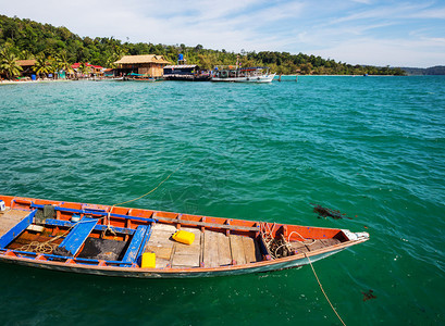 渔船在白马柬埔寨图片