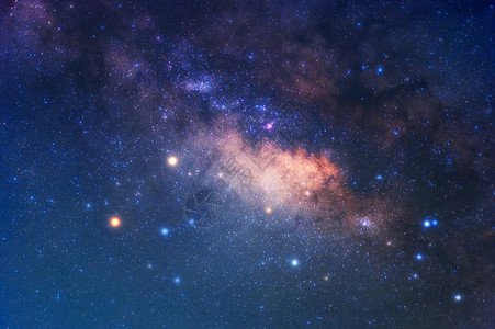 银河系有恒星和宇宙中的空间尘埃还背景图片