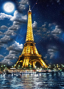 巴黎埃菲尔铁塔之夜图片