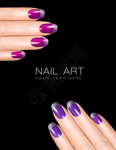 奢华的紫色指甲油背景图片