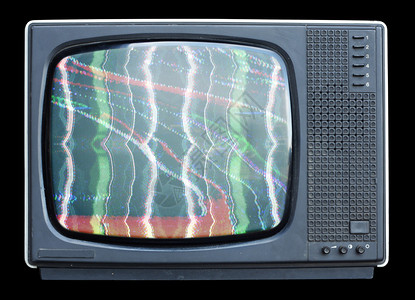 屏幕上有静电的旧电视背景图片