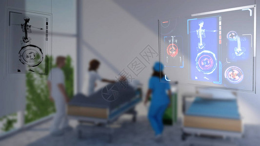 医疗设备医院体检解剖扫描未来医学3d骨架医疗办公室交互式屏幕专家图片