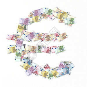 带有钞票的欧元符号图片