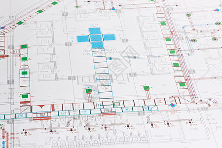 空调等建筑师布置图背景图片