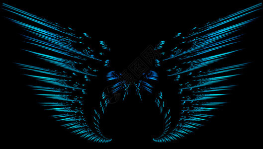 数字创建的分形翅膀背景图片