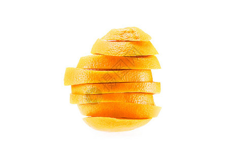 清鲜的多汁切片橙色背景图片