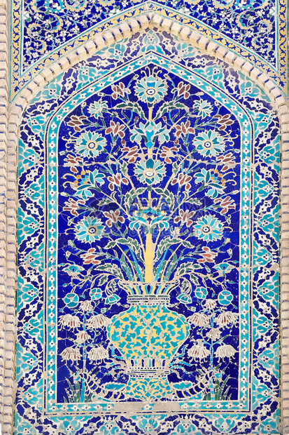乌兹别克斯坦布哈拉历史中心阿卜杜勒阿齐兹汗伊斯兰学校的装饰细节它建于165152年图片