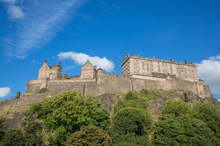 英国苏格兰爱丁堡城岩中爱丁堡城图片