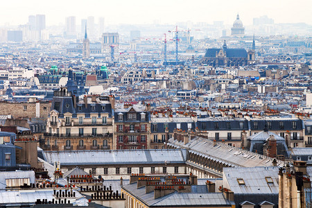 巴黎市全景有万神殿的法国图片