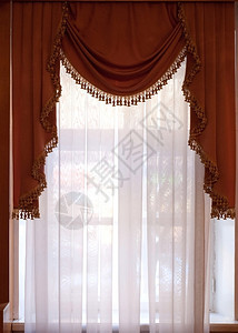 窗户上漂亮的窗帘图片