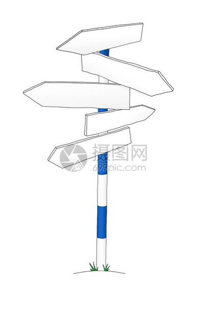以多个箭头或标签或路标指向不同方向的标志柱插图info图片
