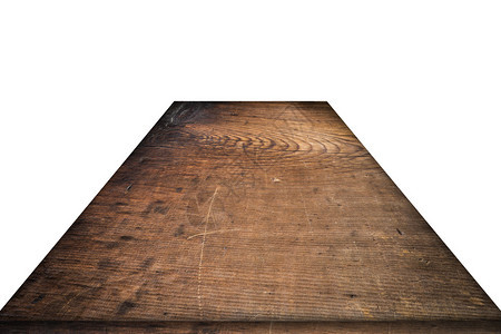 白色背景上的空木桌面图片