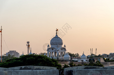 锡克教寺庙位于印度新德里图片