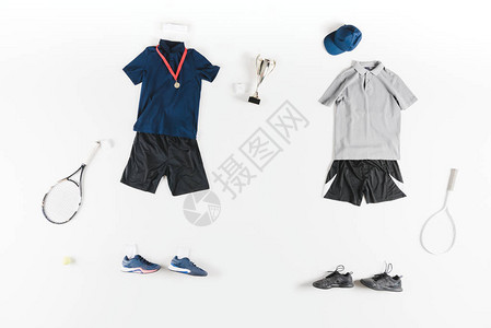 运动服装运动鞋和网球锦标赛白图片