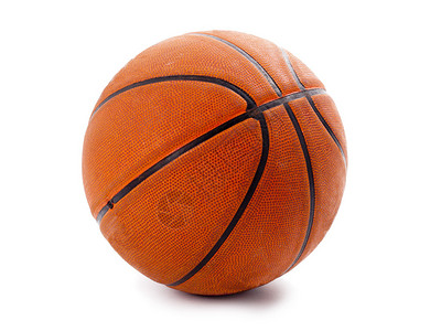一个正式的橙色篮球被白图片