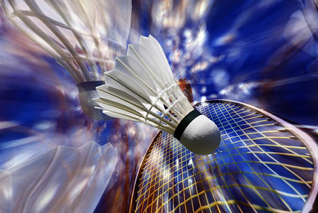 羽毛球游戏羽毛球拉克特和航天飞机孔雀图片