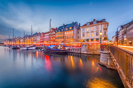 哥本哈根丹麦天际线Nyhav图片