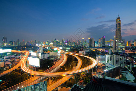 泰国曼谷的曼谷高速公路和高图片