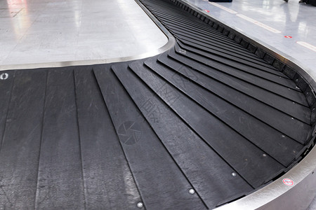 机场推车机场空荡的现代行李带背景