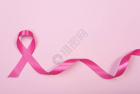 粉红背景粉色丝带乳腺癌图片