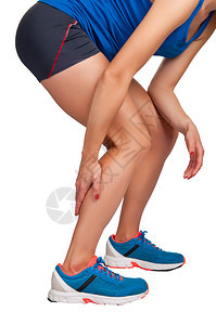 女慢跑者下腿疼痛图片