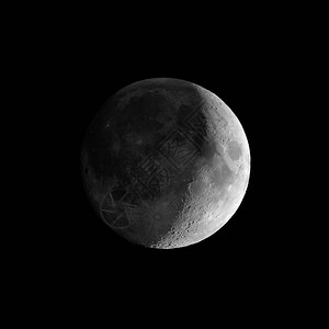 用天文望远镜看到的打蜡新月黑白方形1背景图片