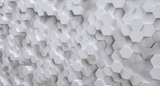 白色3D六边形设计结构背景网站和杂图片