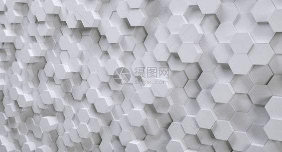 白色3D六边形设计结构背景网站和杂图片