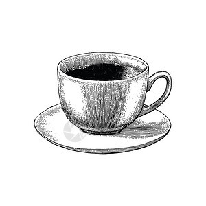 咖啡杯手绘雕刻平底咖图片