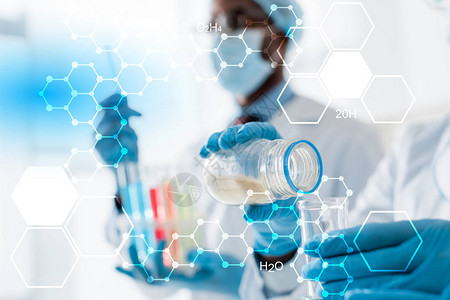 以公式图解进行测试的多文化生物学家选择地重点图片