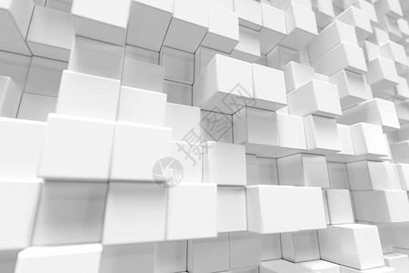 白色几何立方体立方体盒子正方形成抽象背景抽象的白色块您设计的模板背景图片