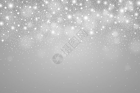 冬季闪亮银色的下雪背景圣诞节和贺卡设计真实而详细的雪降抽象暴雪图片