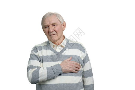 患有心脏病的生病的老人图片