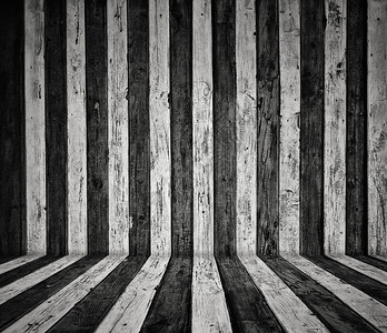 黑白条纹木屋图片