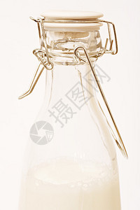 静物特写一个透明玻璃瓶的详细视图图片