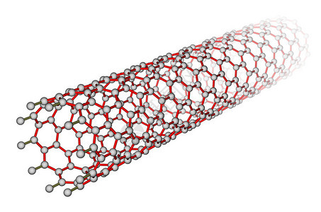 白色背景上的碳纳米管背景图片