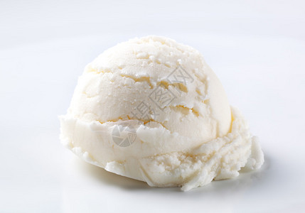 一勺白色奶油冰淇淋背景图片
