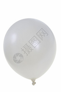 在白色背景上隔离的珍珠白大气球图片