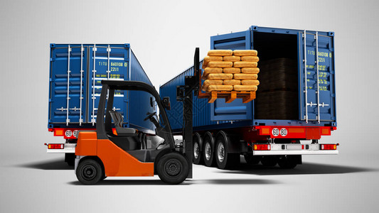 货运包装仓库物流和装卸货物的概念图片