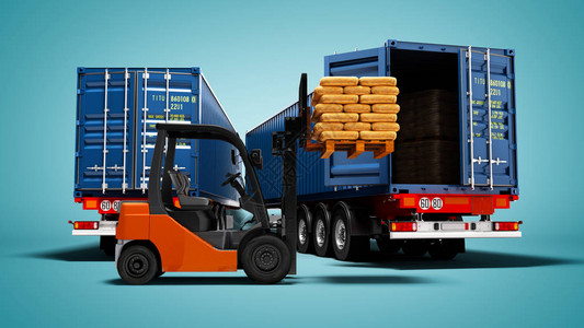 货运包装仓库物流和装卸货物的概念图片