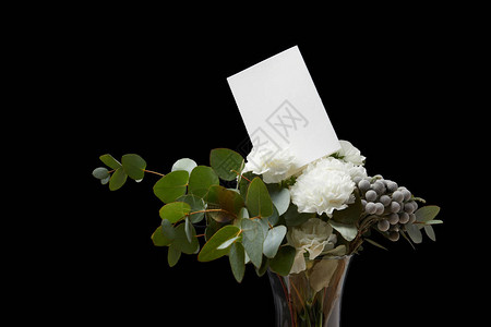 Floral带白卡的花束图片