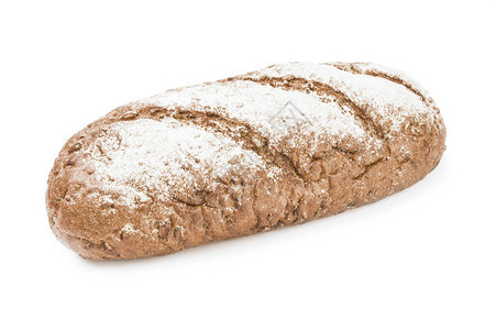 白色背景上孤立的面包制品图片