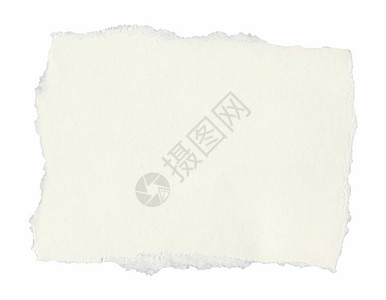 白色背景上孤立的复制空间白撕纸背景图片