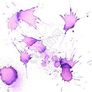 孤立在白色背景上的紫色油漆污点图片