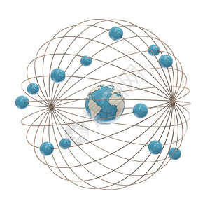 围绕抽象地球模型的图片