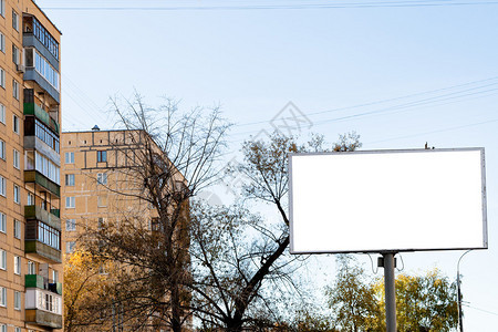 城市户外广告白色剪出户外大广告牌图片