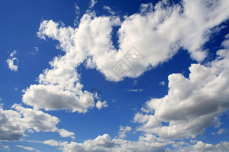 蓝天白云白天自然云景图片